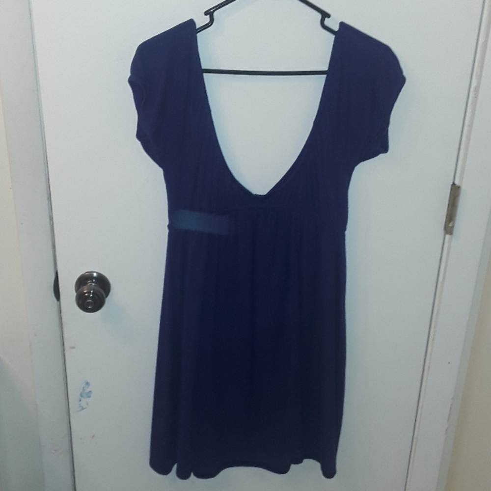Purple "V" cut dress